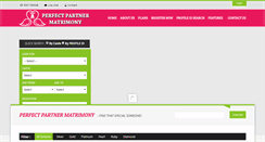Desktop Screenshot of perfectpartnermatrimony.com
