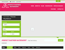Tablet Screenshot of perfectpartnermatrimony.com
